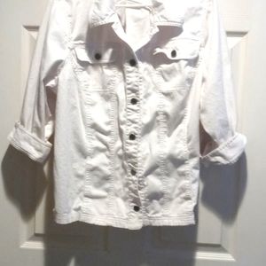 White jean jacket